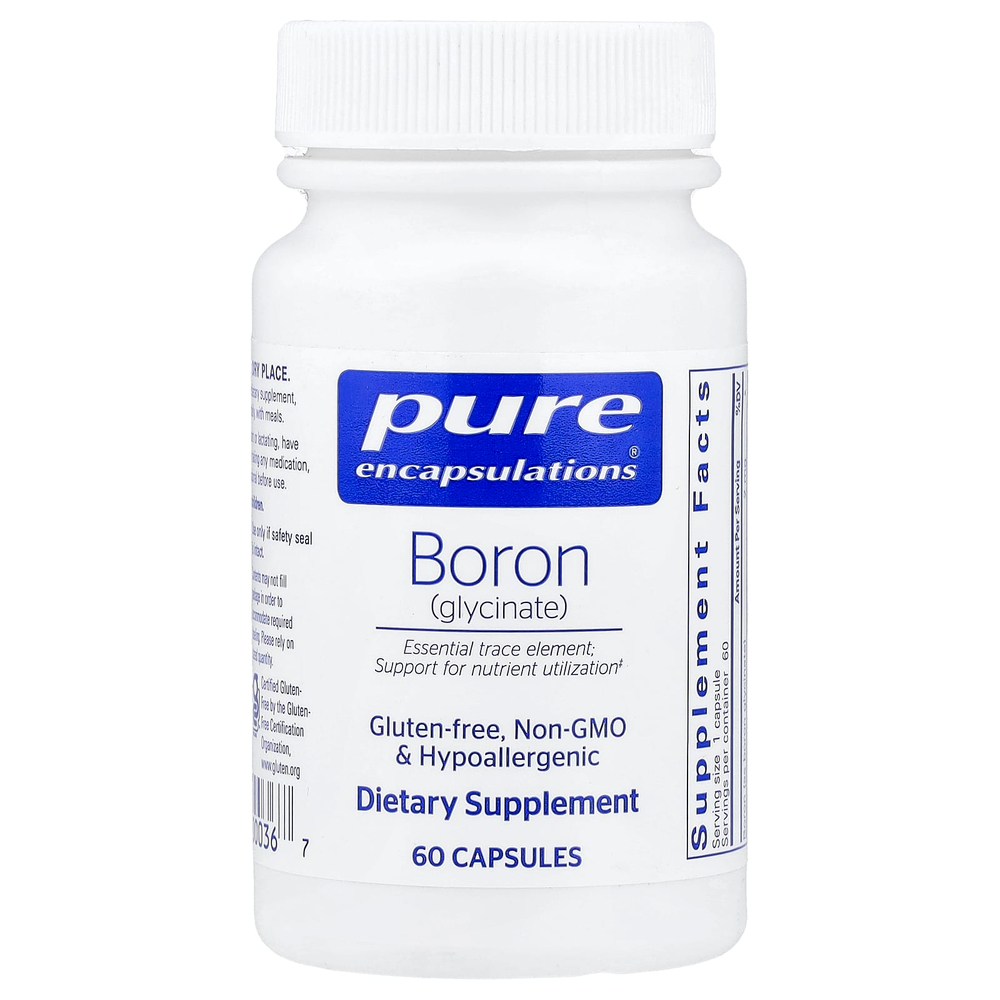 Pure Encapsulations, бор (глицинат), 60 капсул (2 мг в 1 капсуле)