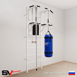 Шведская стенка Sv Sport 5763 (Турник стандарт/Брусья/Канат/Трапеция/Цепь/Мешок 30кг)