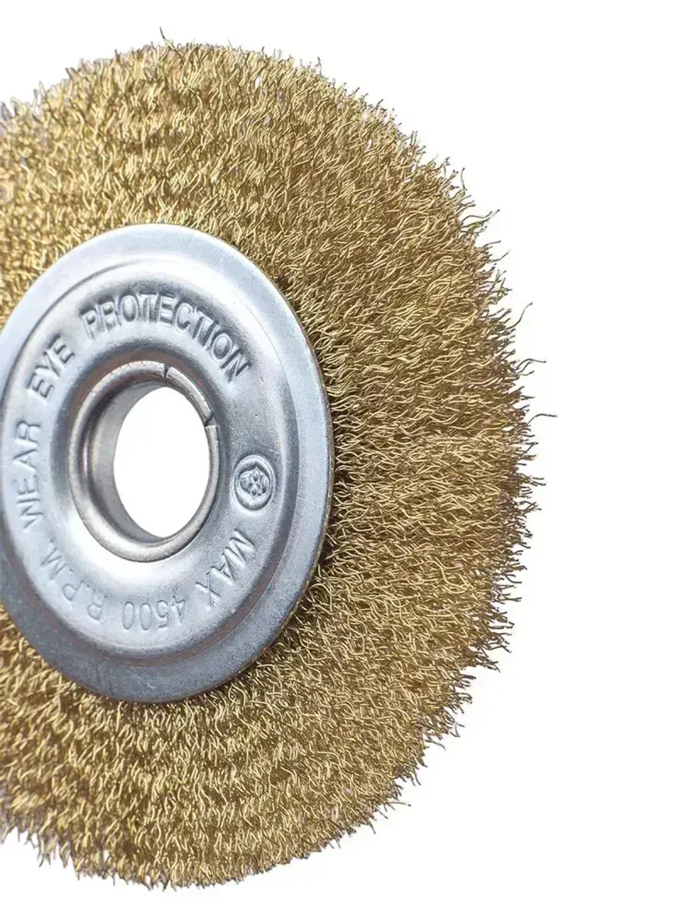 Щетка для УШМ плоская латунированная 125 мм VIRA