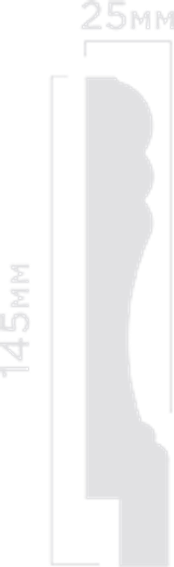 Плинтус HiWood, 145x25 мм