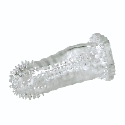 Насадка на пенис со стимуляцией предвагинальной зоны - 14 см. (Цвет: прозрачный)