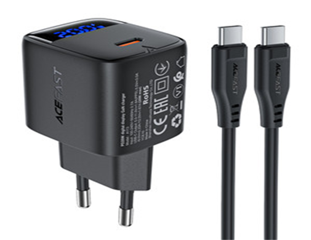 A113 PD20W GaN charger USB-C with digital display set (P5) (EU)