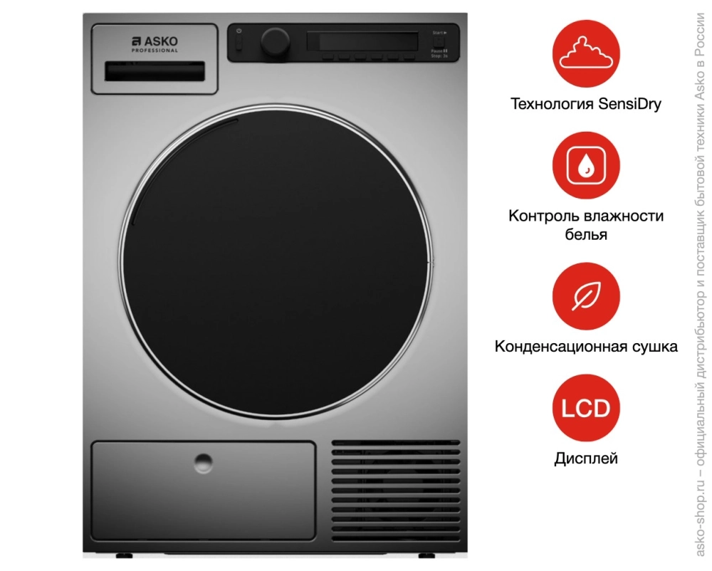 Профессиональная сушильная машина Asko TDC1772C.T