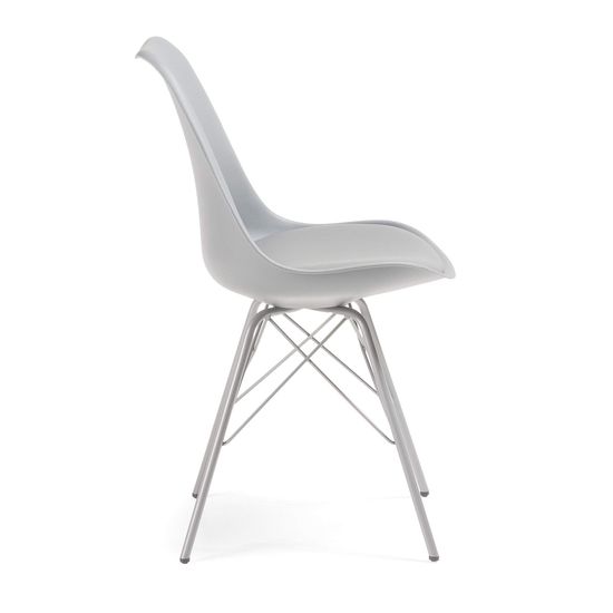 Стул Lars серый с металлическими ножками La Forma Испания 