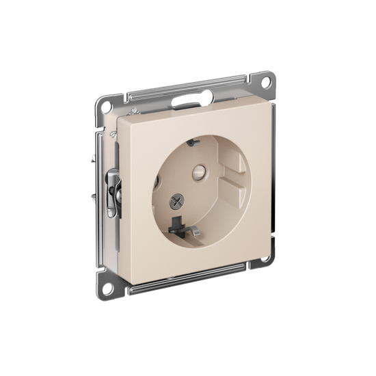 Розетка 1-м СП AtlasDesign 16А IP20 с заземл. защ. шторки механизм беж. SE ATN000245