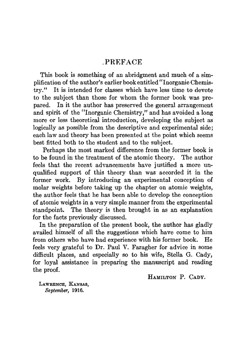 General chemistry | Cady Hamilton Perkins