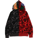 A Bathing Ape Color Camo Separate Shark Fz Худи черный красный