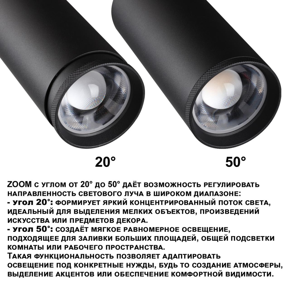 359584 PORT NT25 000 черный Светильник трехфазный трековый светодиод. с переключ. цв. темпер. и мощности IP20 LED 30-35-40W 220-240V 3000К\4000К\5700К NAIL