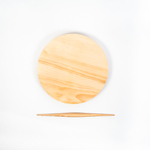 Скалка с основанием для раскатки теста из древесины сибирского кедра. RPN8