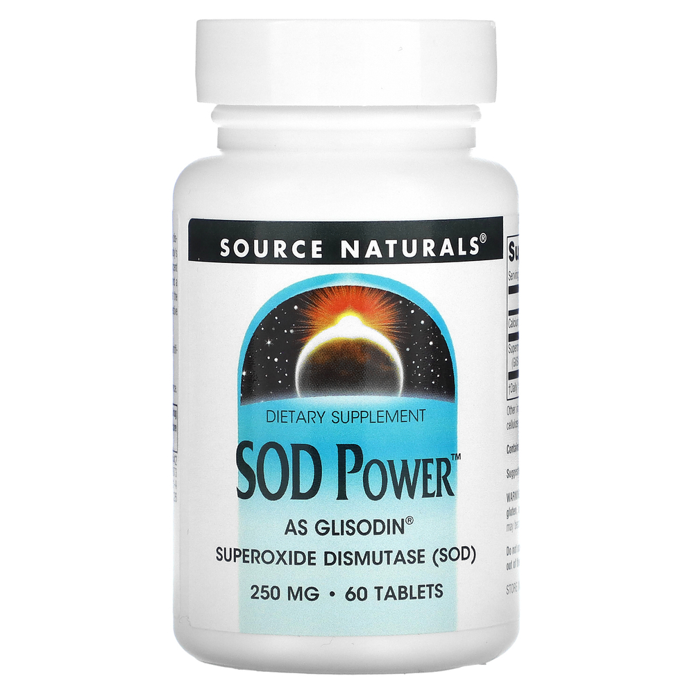 Source Naturals, SOD Power, 250 мг, 60 таблеток