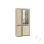 Шкаф с полками и витриной ЛШ-6 Гостиная Ливорно (дуб сонома)