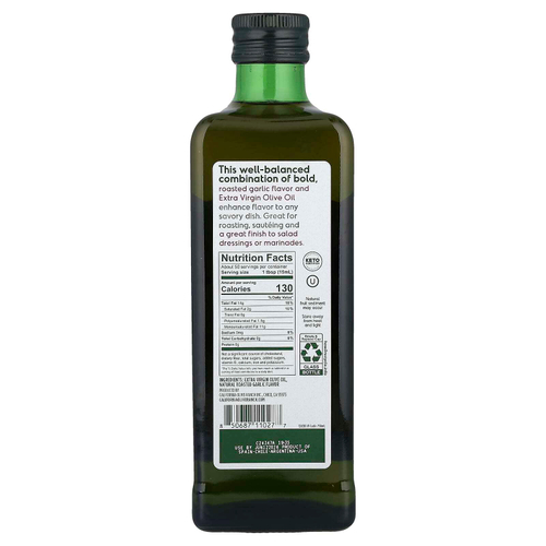 California Olive Ranch, Оливковое масло холодного отжима, чеснок, 750 мл (25,4 жидк. Унции)