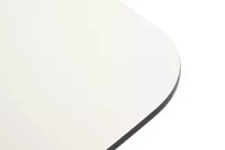 "Верона" журнальный стол из HPL 120х65, H40, каркас белый муар, цвет столешницы "молочный"