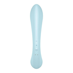 Гибкий вибратор-кролик 2 в 1 Satisfyer Triple Oh, голубой