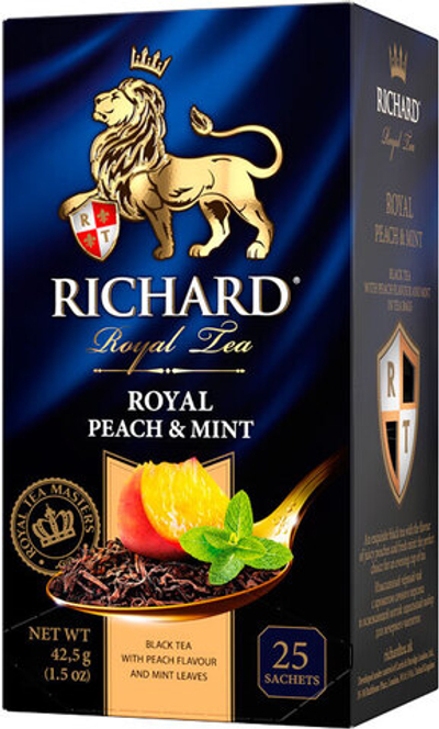 Чай в пакетиках Richard Royal Peach & Mint 25 шт