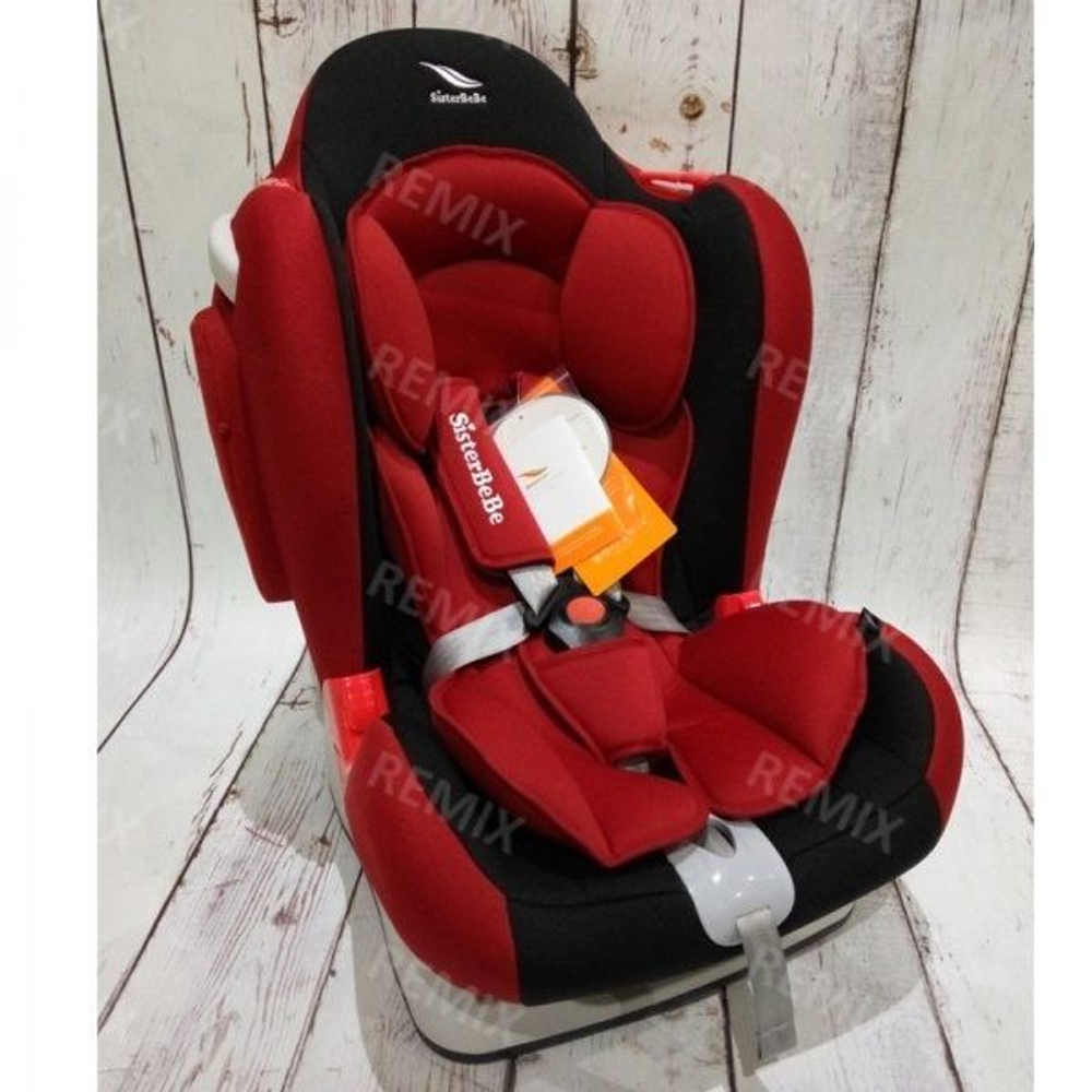 Автокресло 0-25 кг SisterBeBe Capsule JM03 Красный/черный (red black)