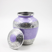 Мини-урна для праха металл "Перламутр" фиолет