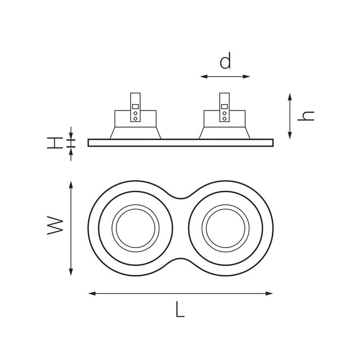 Комплект из светильников и рамки Lightstar Domino Round (214627+214606+214607) D6270607