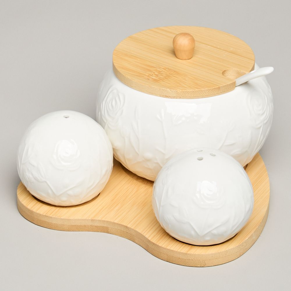 НАБОР ДЛЯ СПЕЦИЙ LEFARD "MEADOW" 3 ПР. НА ДЕР.ПОДСТАВКЕ 15,5*15,5*10 СМ