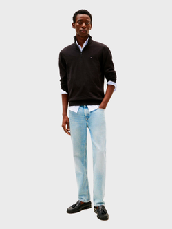 Свитер Tommy Hilfiger Solid Logo Quater-Zip Black