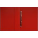 Папка с пружинным cкоросшивателем Стамм Кристалл, 700мкм, корешок 17мм, красная