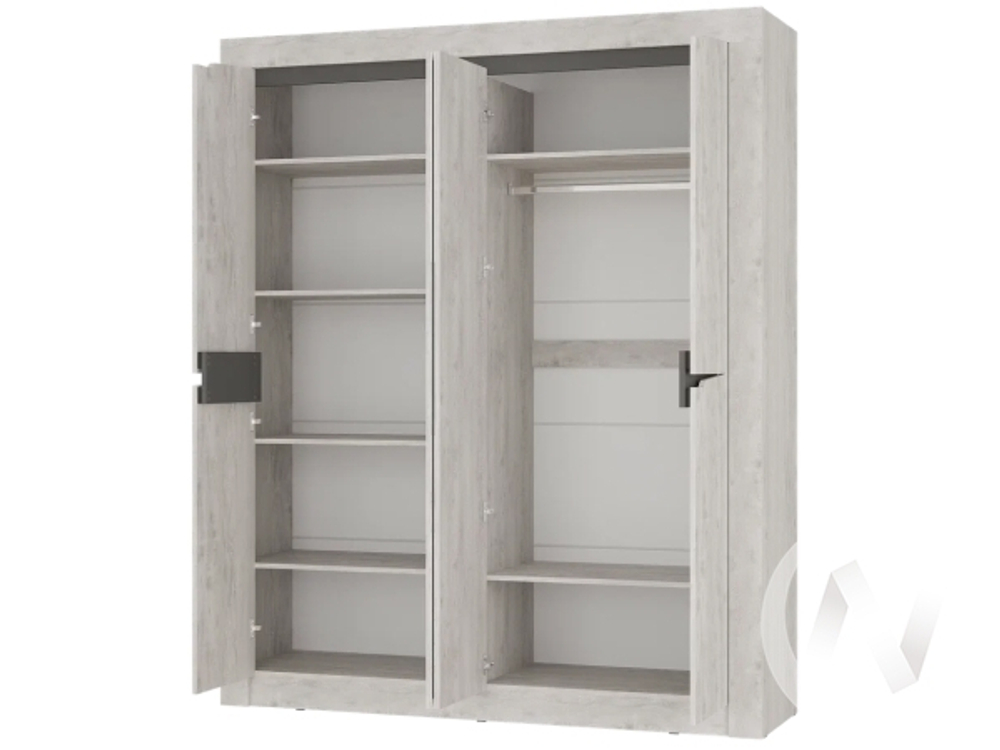 Шкаф 4х ств. ШК-14 МС Леонардо бетон пайн светлый, графит