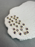 Шатоны 4 мм, Фиалка в золоте, 25 шт