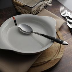 Ложка столовая 20,5 см ручка черный пластик   P.L. Proff Cuisine [12]