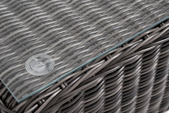 "Капучино Сингл" лаунж-зона из искусственного ротанга, цвет графит