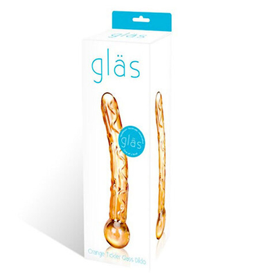 Золотистый стеклянный фаллоимитатор Tickler - 19 см. (Цвет: золотистый)