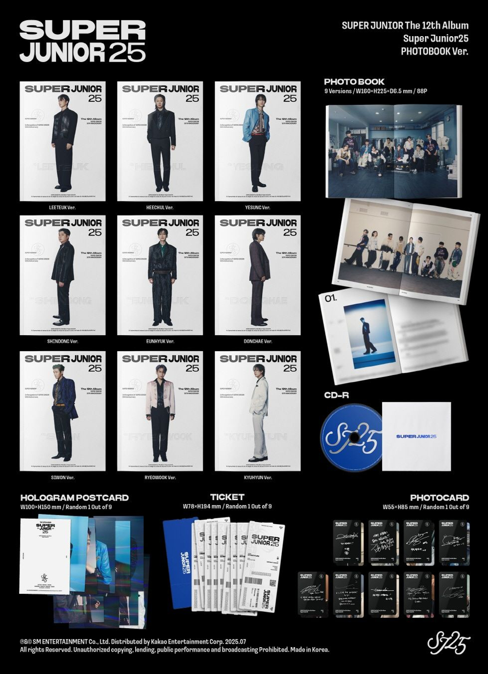 Альбом SUPER JUNIOR - SUPER JUNIOR25 12th Album PHOTOBOOK RANDOM Version