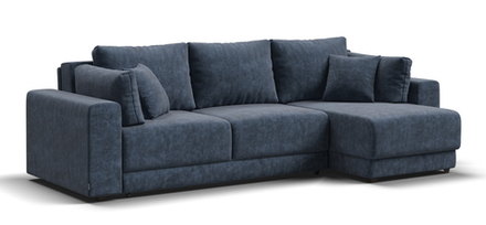 Угловой диван Босс Прайм ХЛ Велюр Роял синий