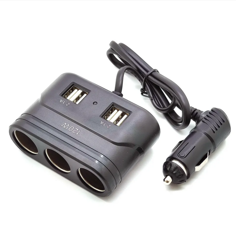 Разветвитель авто IN-CAR NO.1678 (4USB/3гнезда/120W)