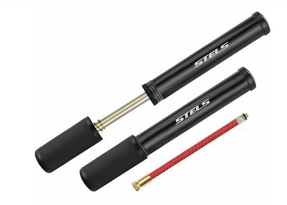Насос ручной HPS295-3 STELS черный (31 см), шланг с автовентилем, поливинилхлорид черный, арт.320045