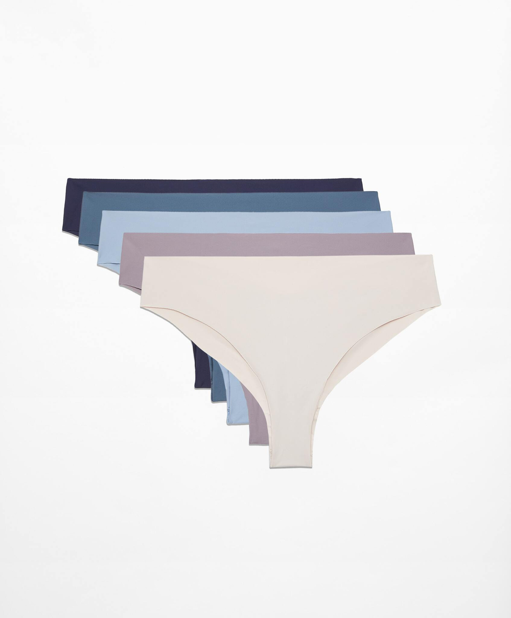 Набор трусов бразильяна 5 laser-cut polyamide blend cheeky briefs Oysho, 5 штук