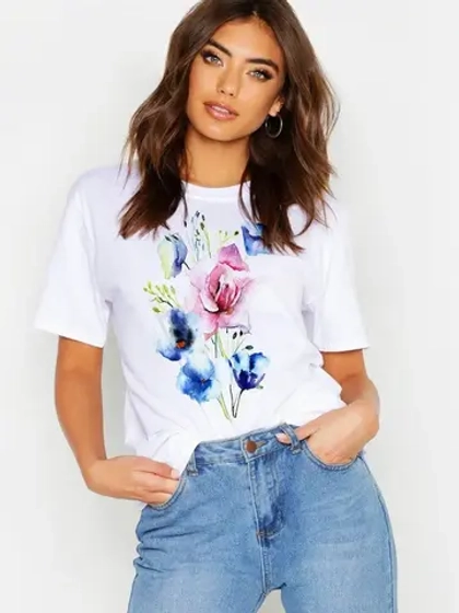 Футболка с цветами