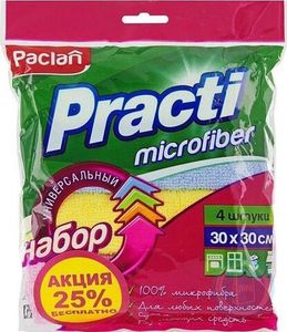 ТРЯПКА PACLAN PRACTI MICRO САЛФЕТКА ИЗ МИКРОФИБРЫ 30Х30СМ 4ШТ