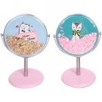 Зеркало настольное на ножке «Stylish image - Котик Пушок», круг, 8*14 см (картон. коробка)