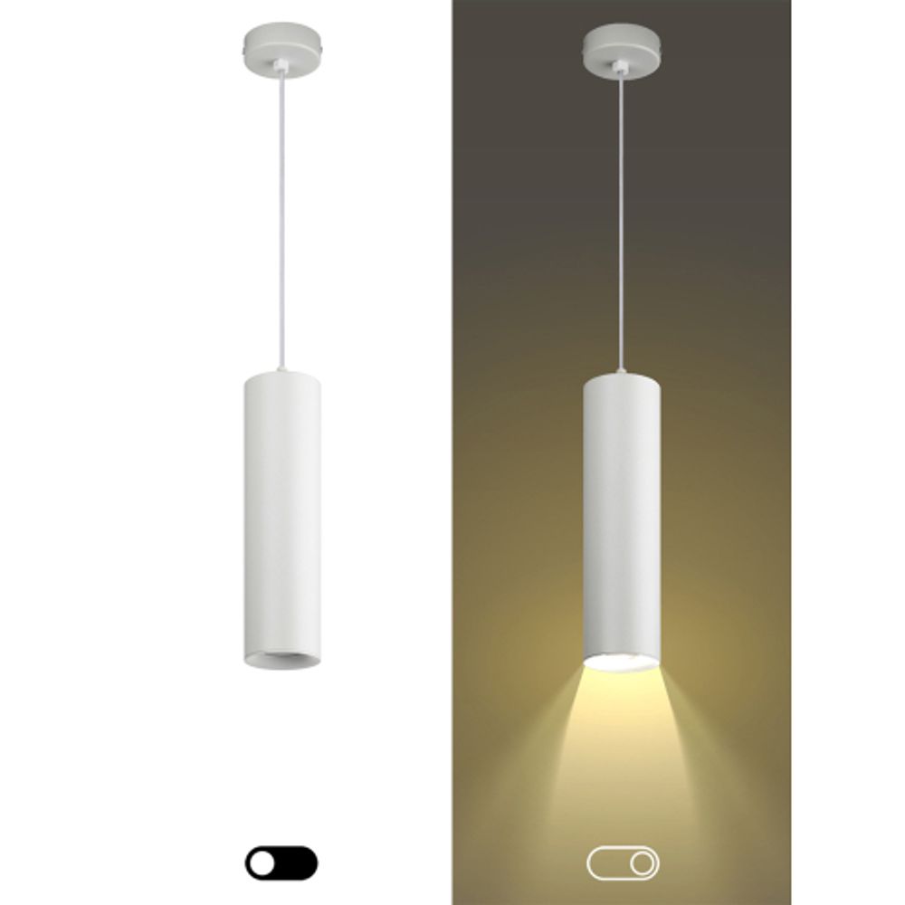 Светильник подвесной ЭРА PL1 GU10 WH 300 под лампу MR16 GU10 белый | Подвесные светильники