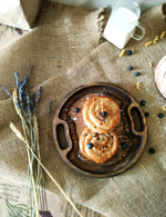 Поднос деревянный круглый сервировочный WS20