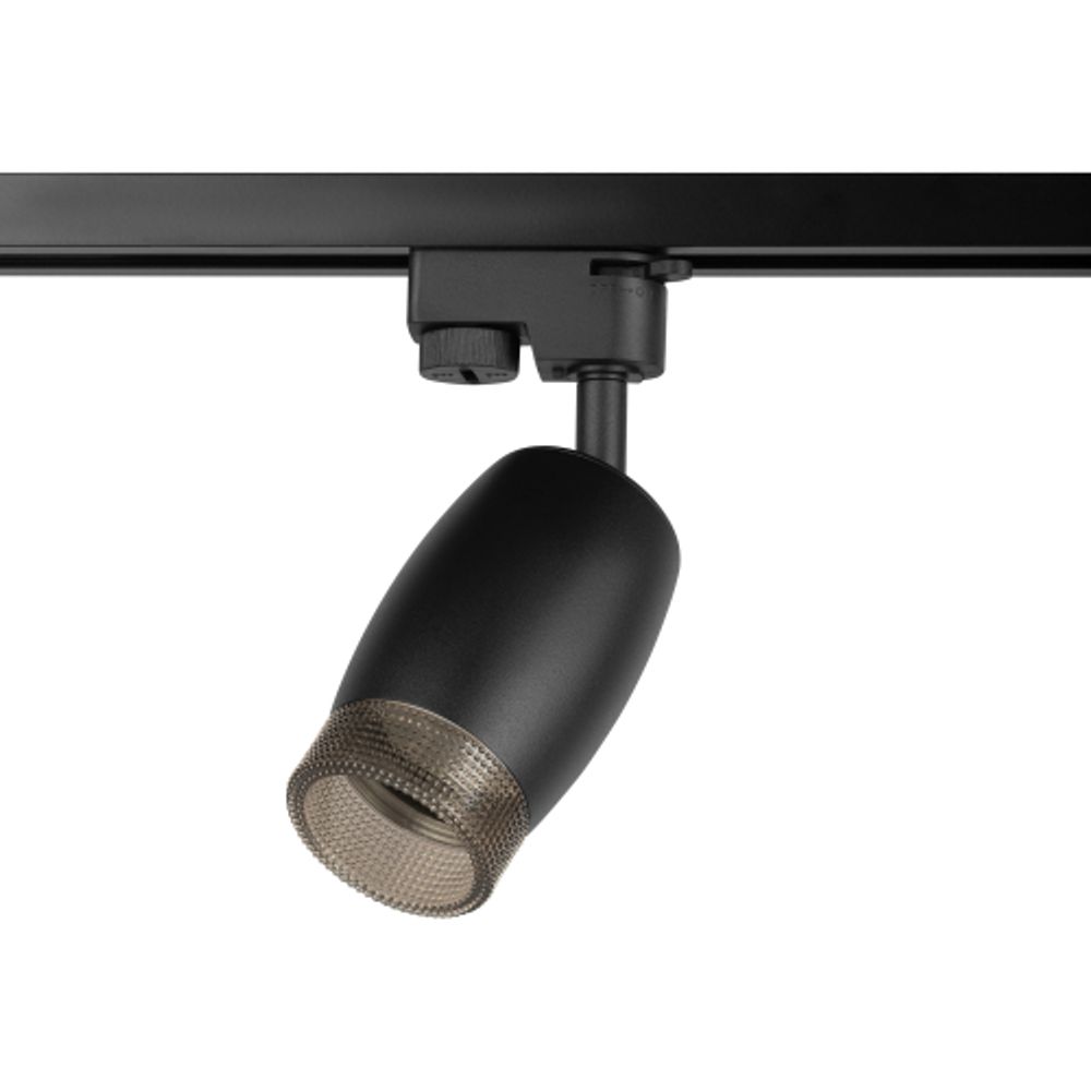 Трековый светильник однофазный ЭРА TR51-GU10 BK под лампу GU10 матовый черный | Однофазные светильники под лампу