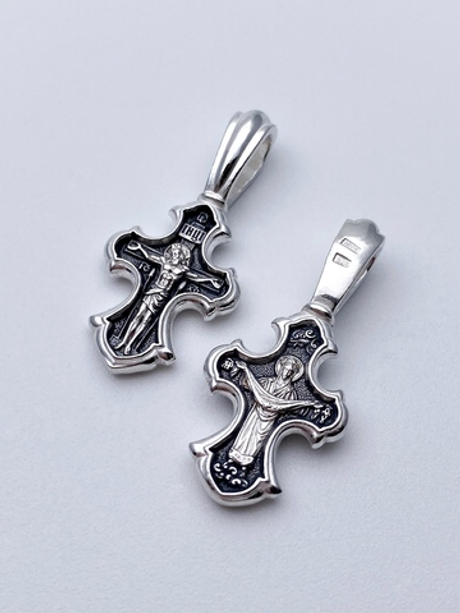 Крест из серебра/Чернение/Покров ПБ