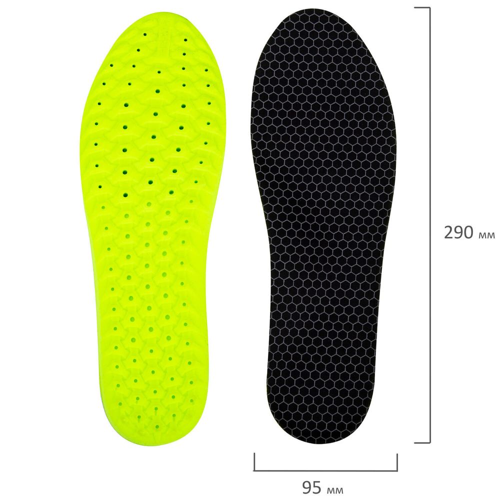 Стельки для обуви анатомические с массажным эффектом, материал PU PRO, размер RU 39-44 / EU 40-45, с линиями выреза, SHEGRA (ШЕГРА), 700741