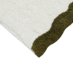 Коврик для ванной с кантом оливкового цвета из коллекции trendy ruffles, 50x80 см