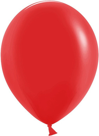 Шар (12''/30 см),латекс,красный 1 шт с гелием