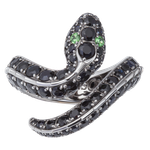 Кольцо Змея с Сапфирами и цаворитами, R0188-1/18