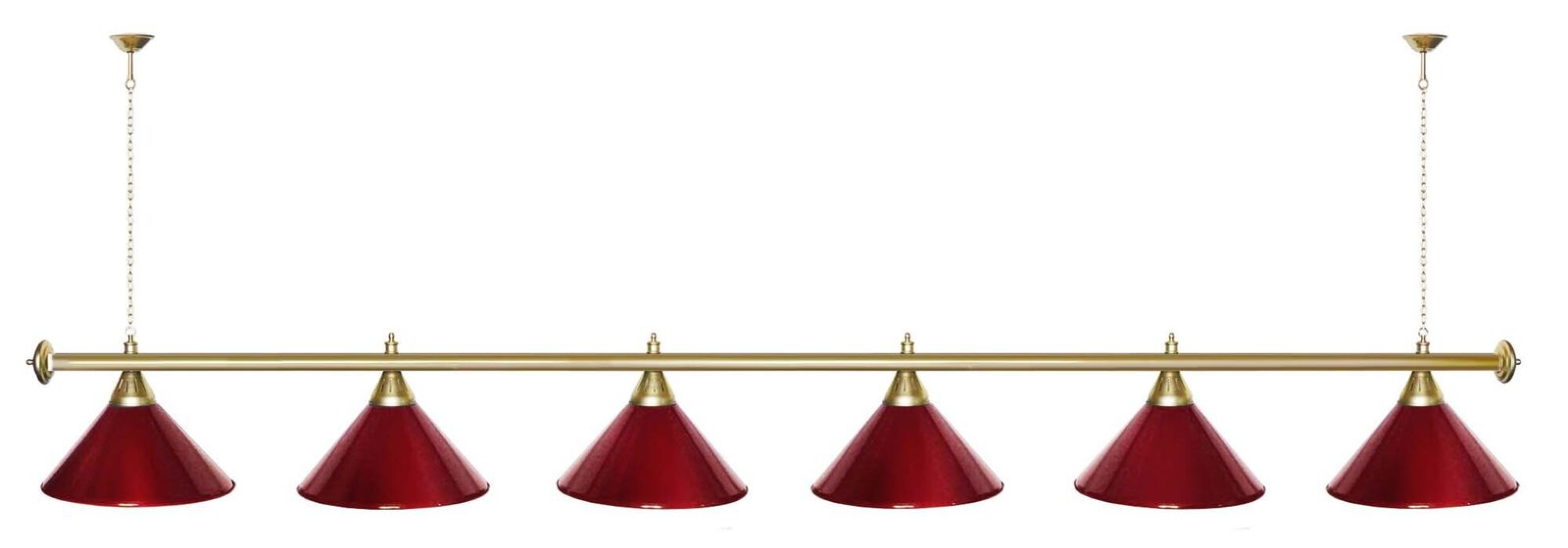 Лампа STARTBILLIARDS 6 пл. (плафоны зеленые,штанга золотая,фурнитура золото) фото №45