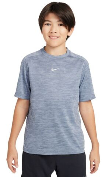 Футболка для мальчика теннисная Nike Boys Multi Dri-FIT Short-Sleeve - world indigo/celestine blue/white