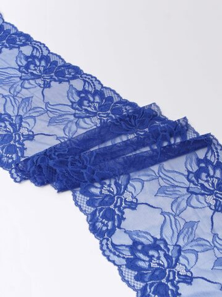 Эластичное кружево васильковое ширина 23 см