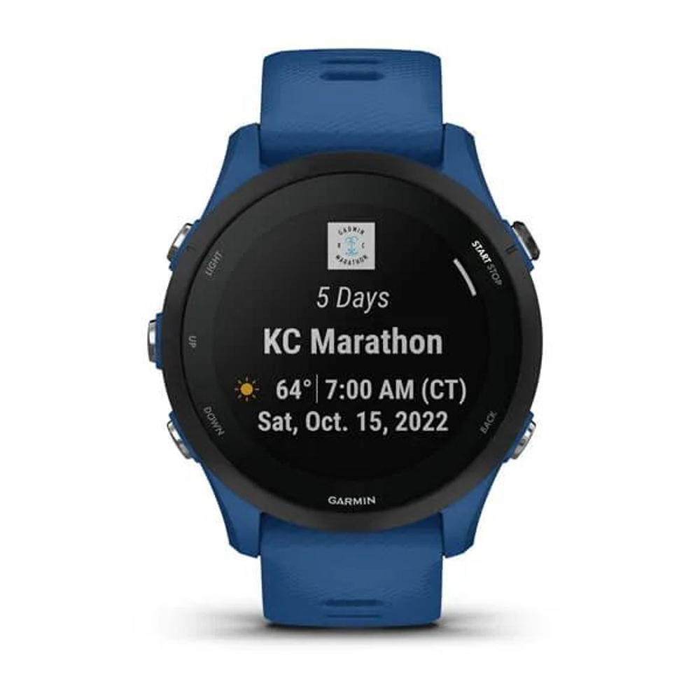 Смарт часы Garmin Forerunner 255 с синим ремешком